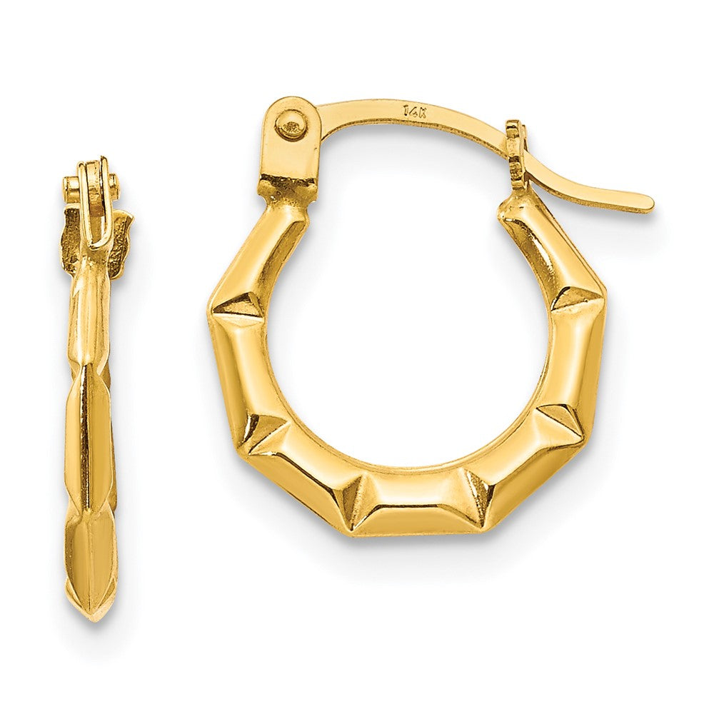 14k Madi K Tiny 2x Hollow Hoop Earrings