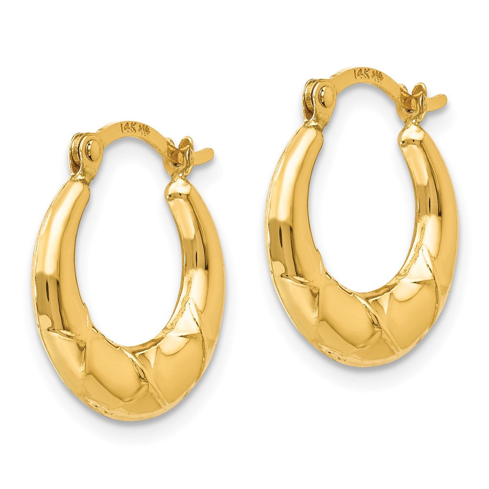 14k Madi K 3x Hollow X Hoop Earrings