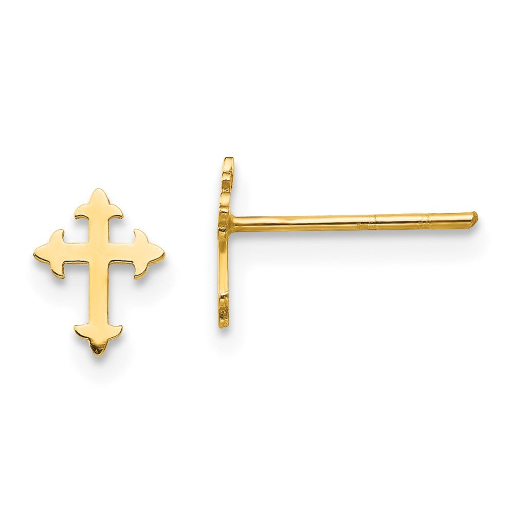 14k Madi K Polished Cross Post Earrings