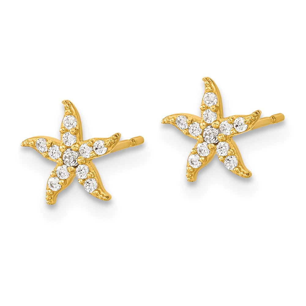 14k Madi K CZ Starfish Post Earrings