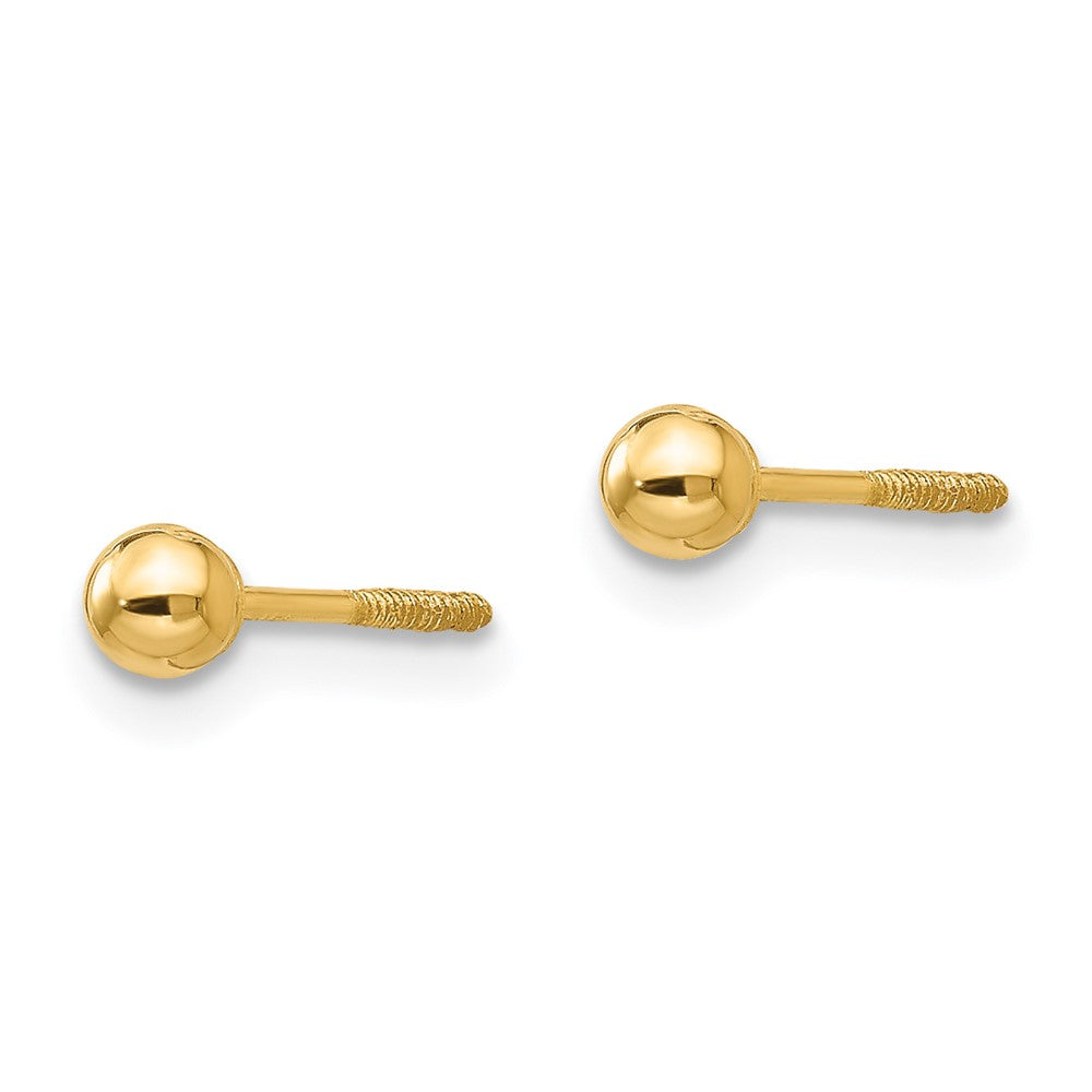 14k Madi K Polished Ball Screwback Post Earrings