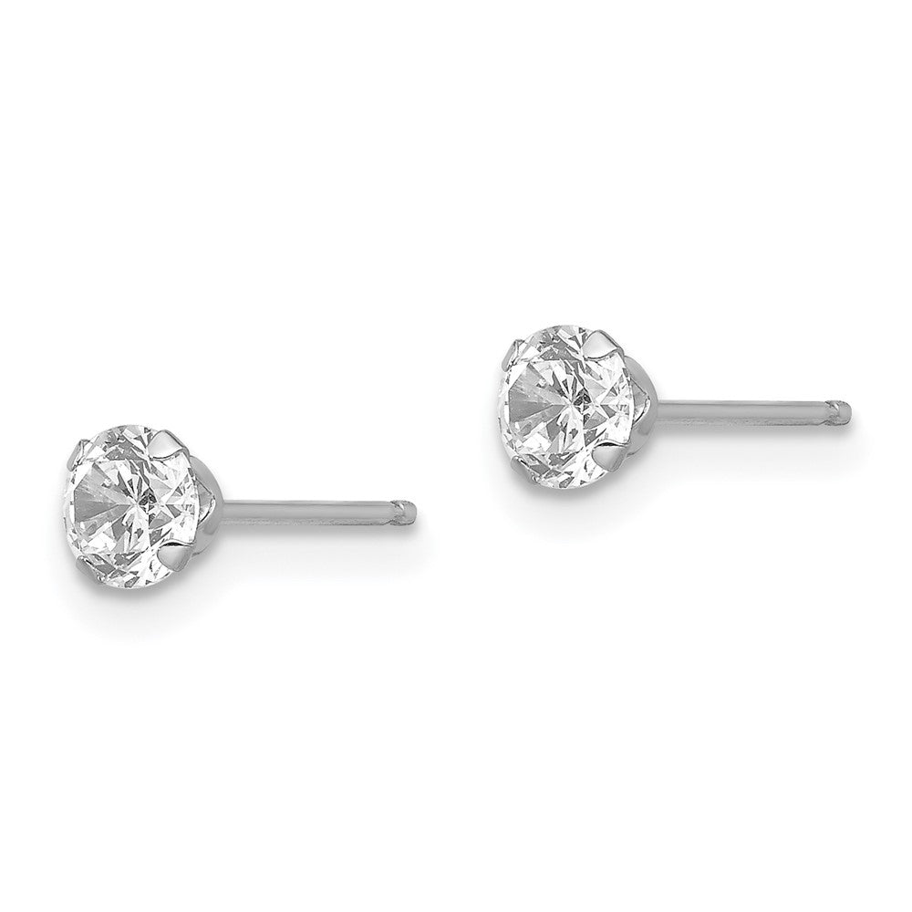 14k White Gold Madi K CZ Post Earrings