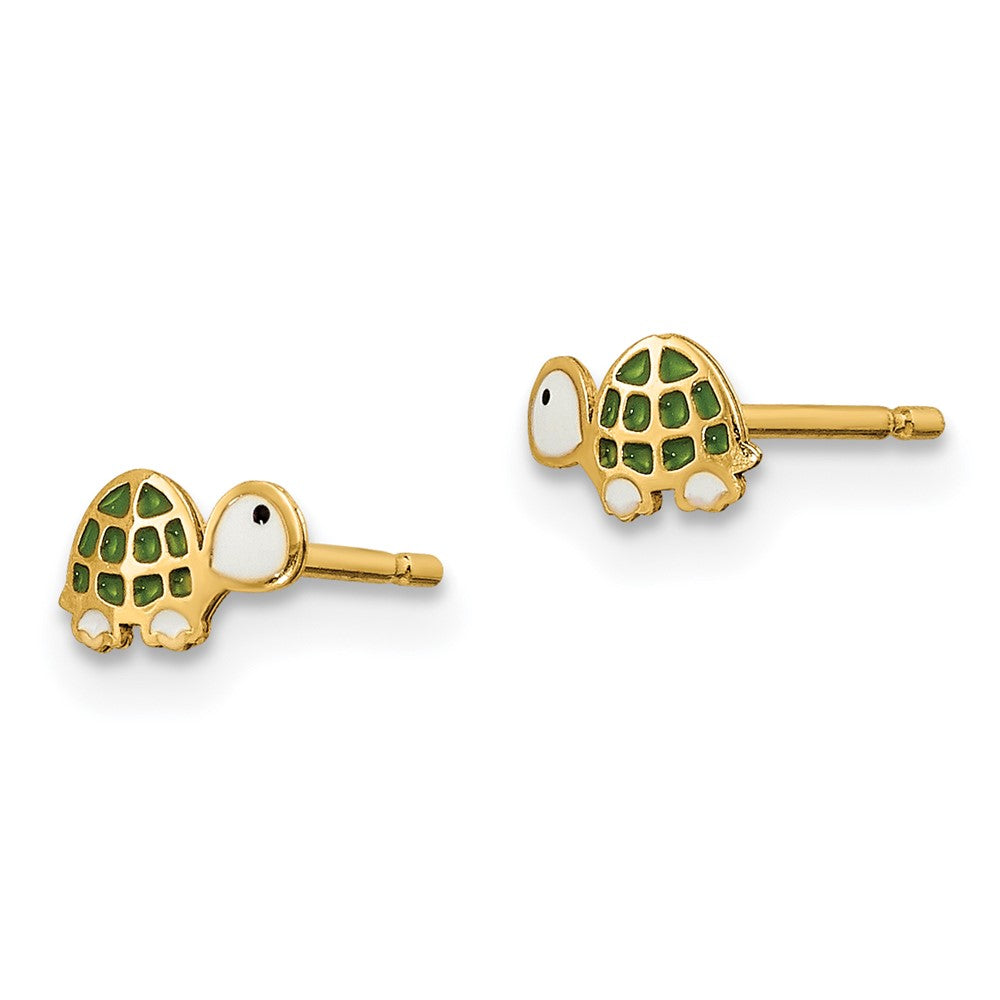 14k Madi K Enamel Turtle Post Earrings