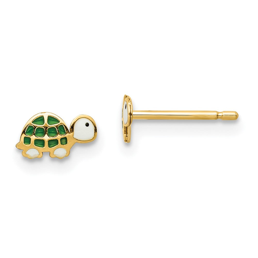 14k Madi K Enamel Turtle Post Earrings