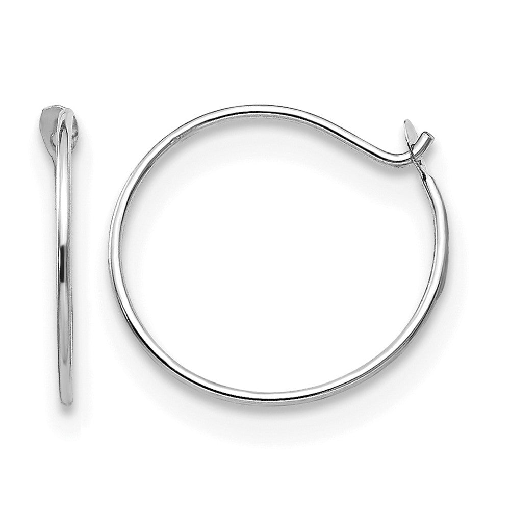 14k White Gold Madi K Small 1x Endless Hoop Earrings