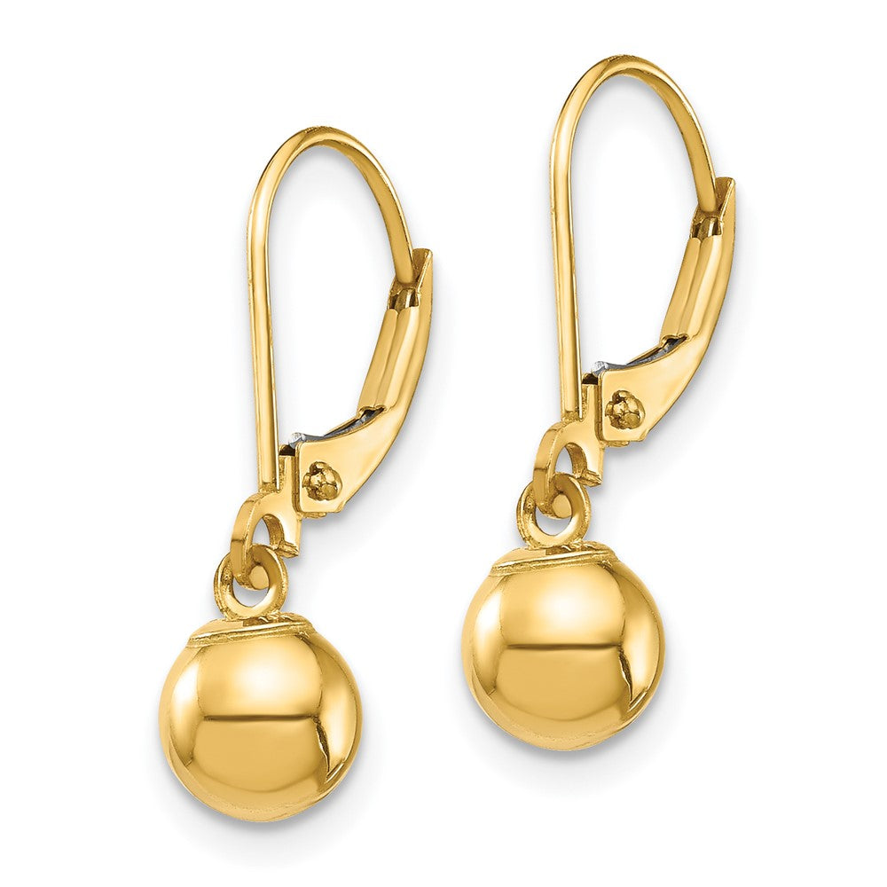 14k Madi K Dangle Bead Leverback Earrings