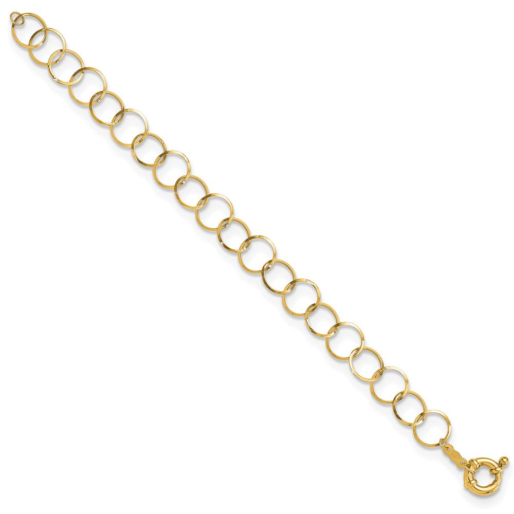 14K Polished Circle Chain Bracelet