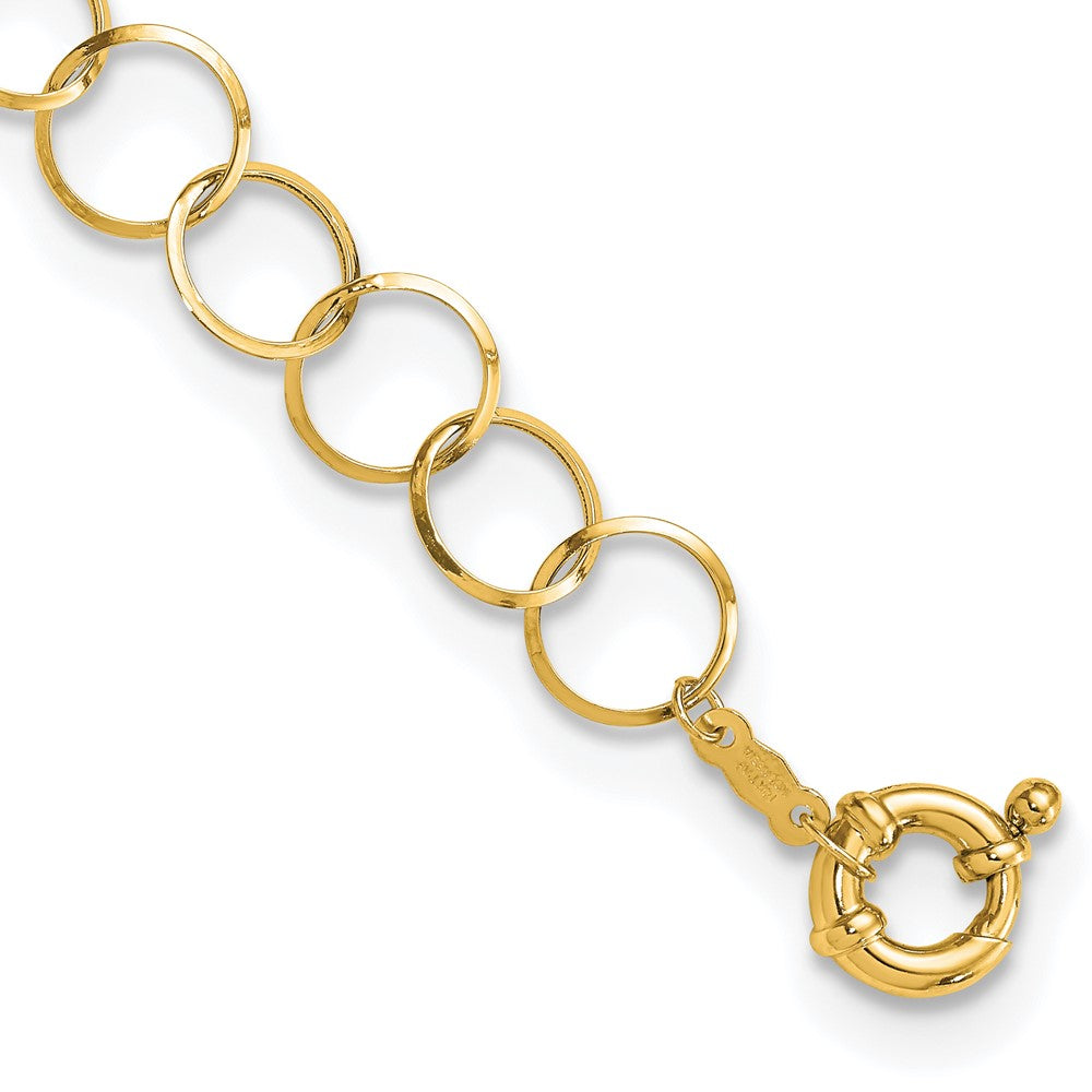 14K Polished Circle Chain Bracelet