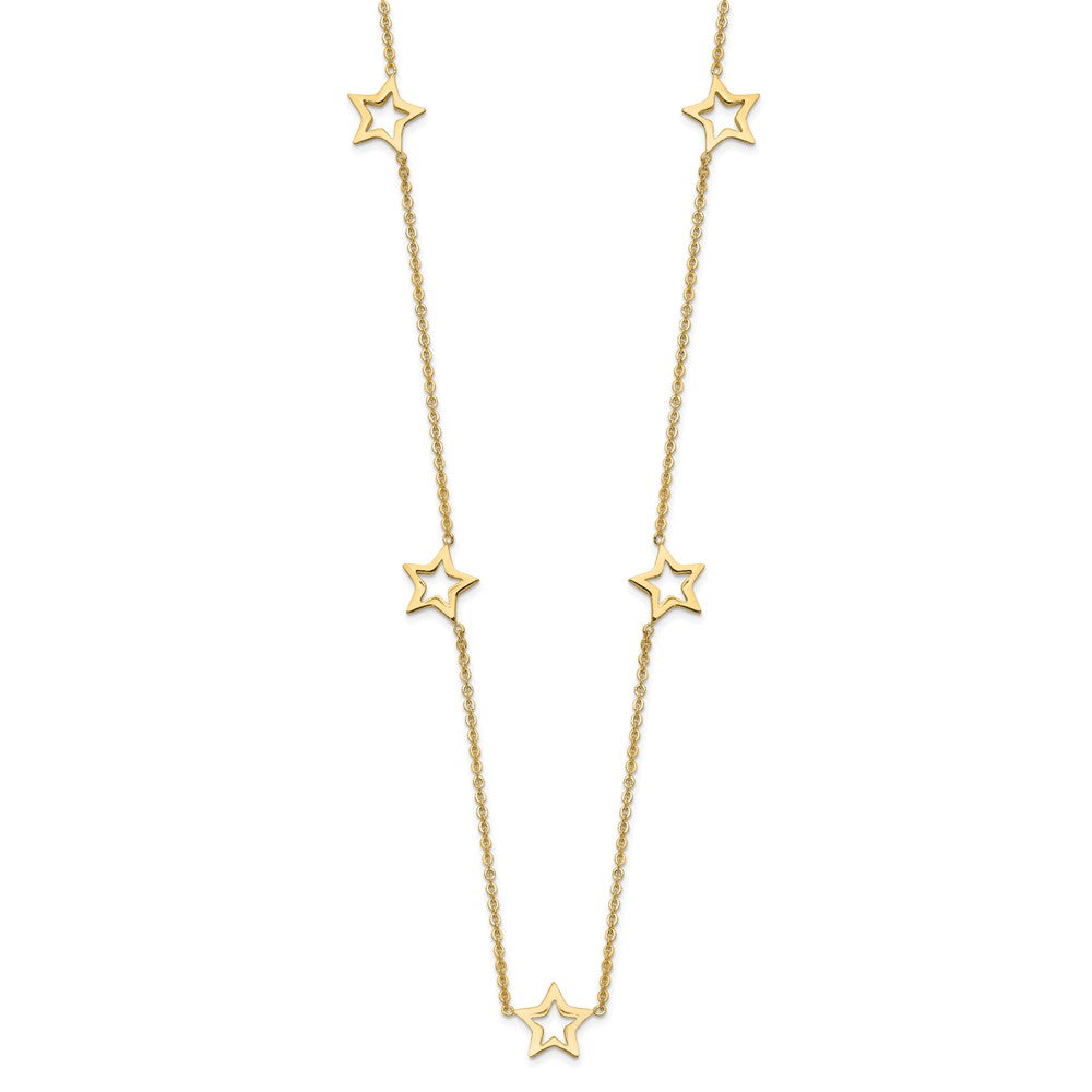 14K Yellow Gold Star w/ Extension Necklace