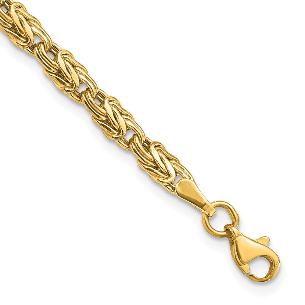14K Polished Fancy Byzantine Link Bracelet