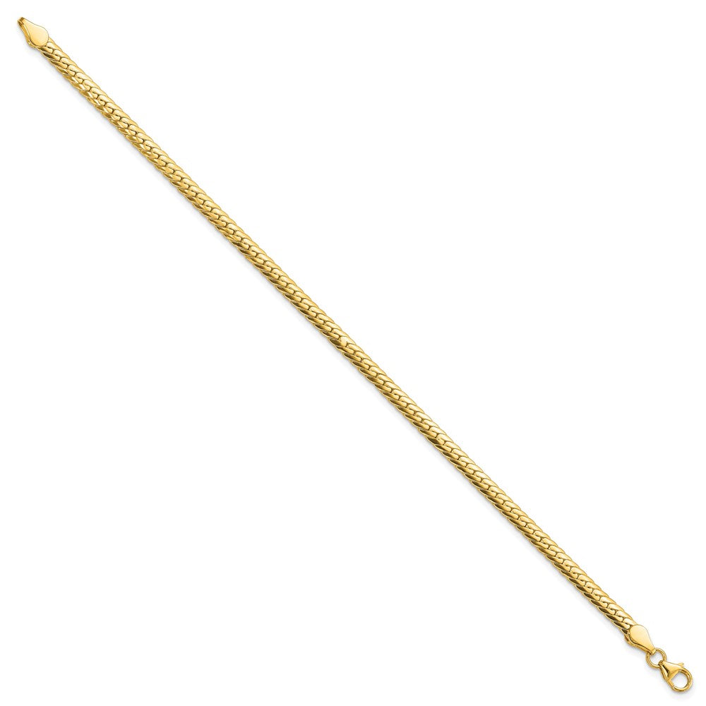 14k Polished Fancy Curb Link Bracelet