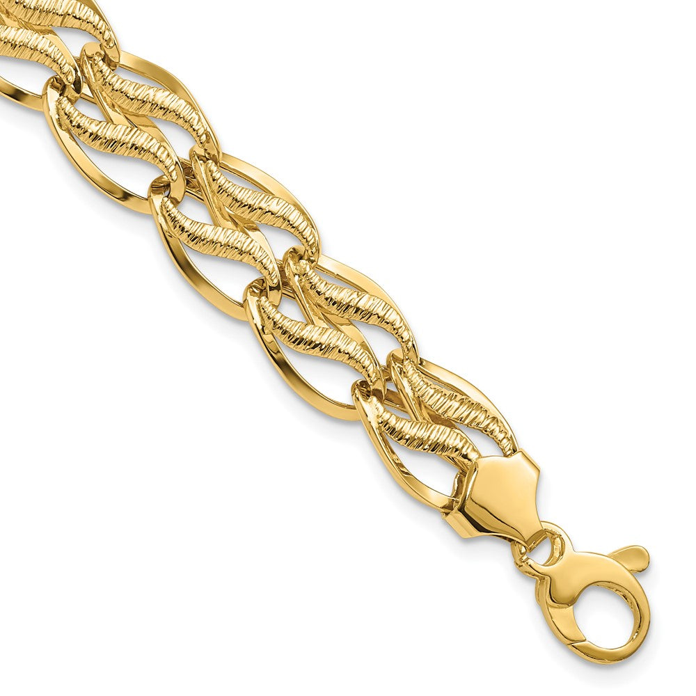 14K Fancy Link Bracelet