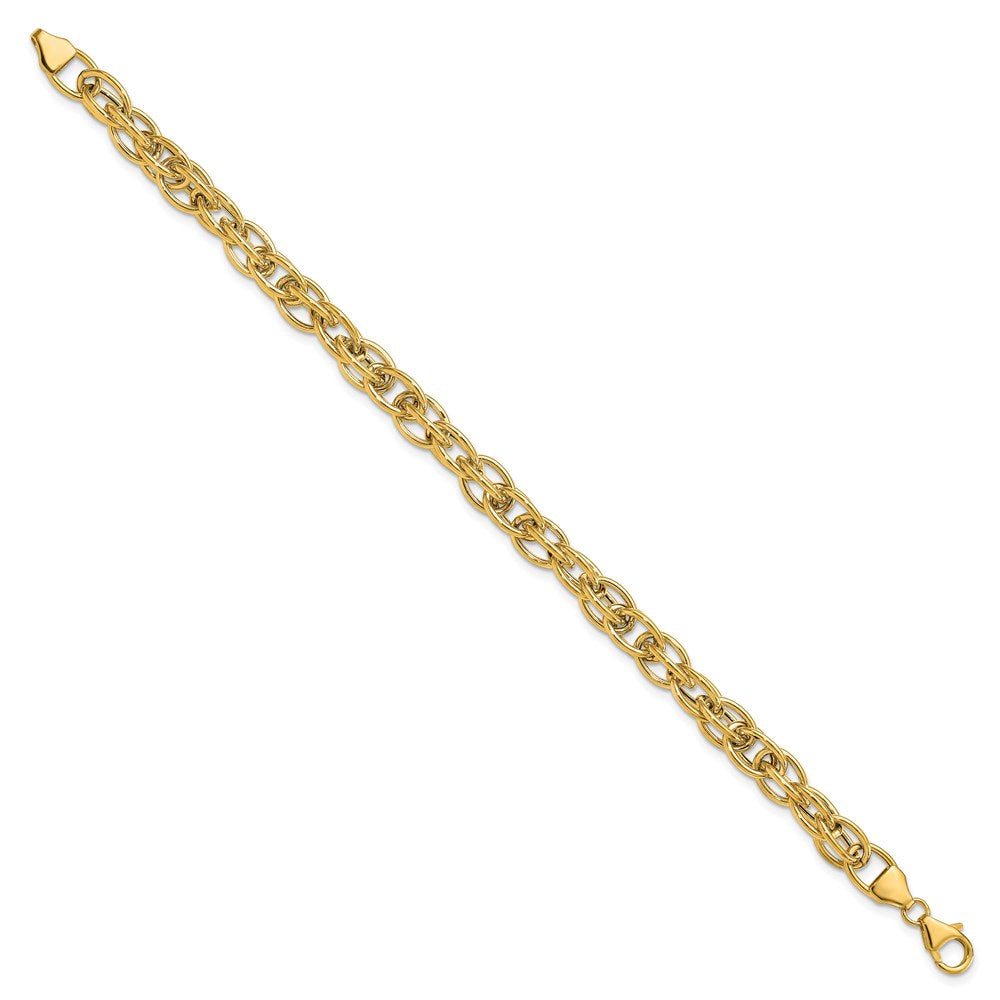 14k Polished 7.5in Fancy Link Bracelet