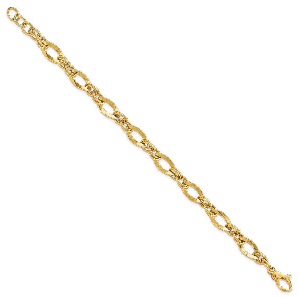 14k Polished Fancy Link Bracelet