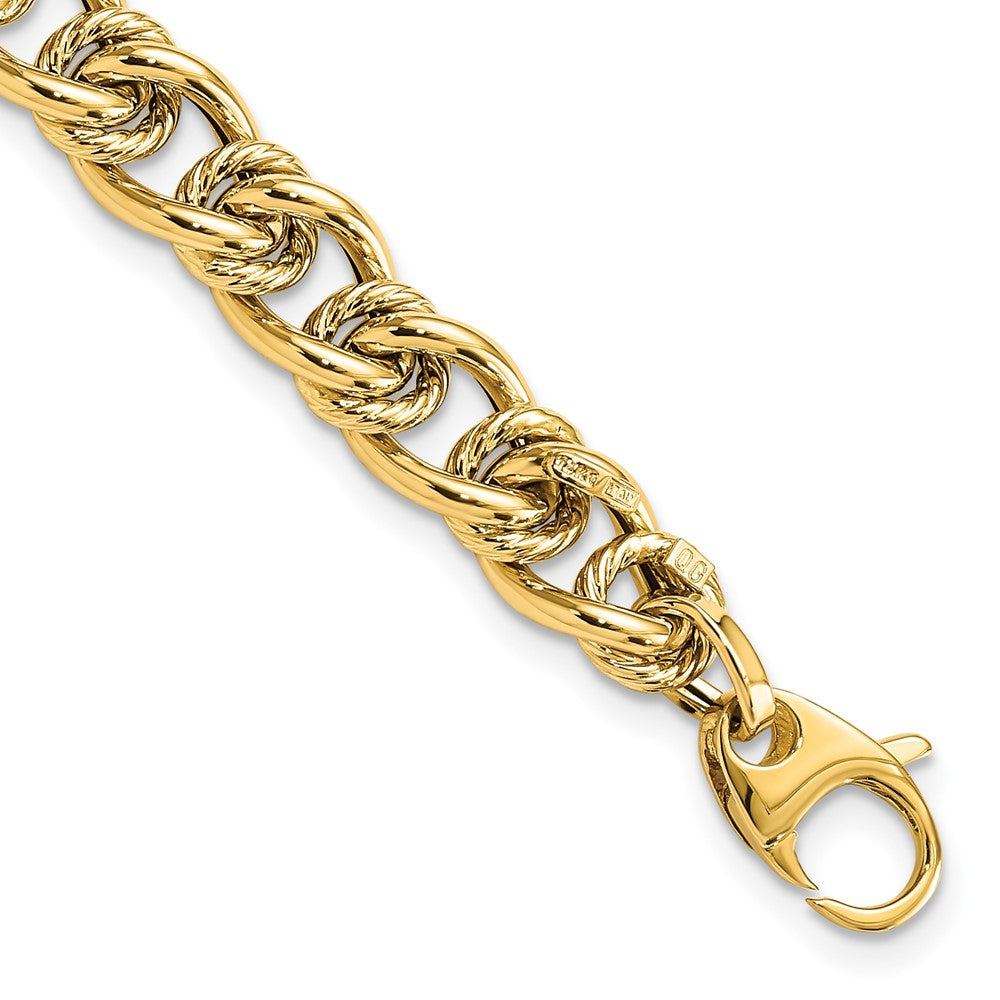 14K Polished Fancy Link Bracelet