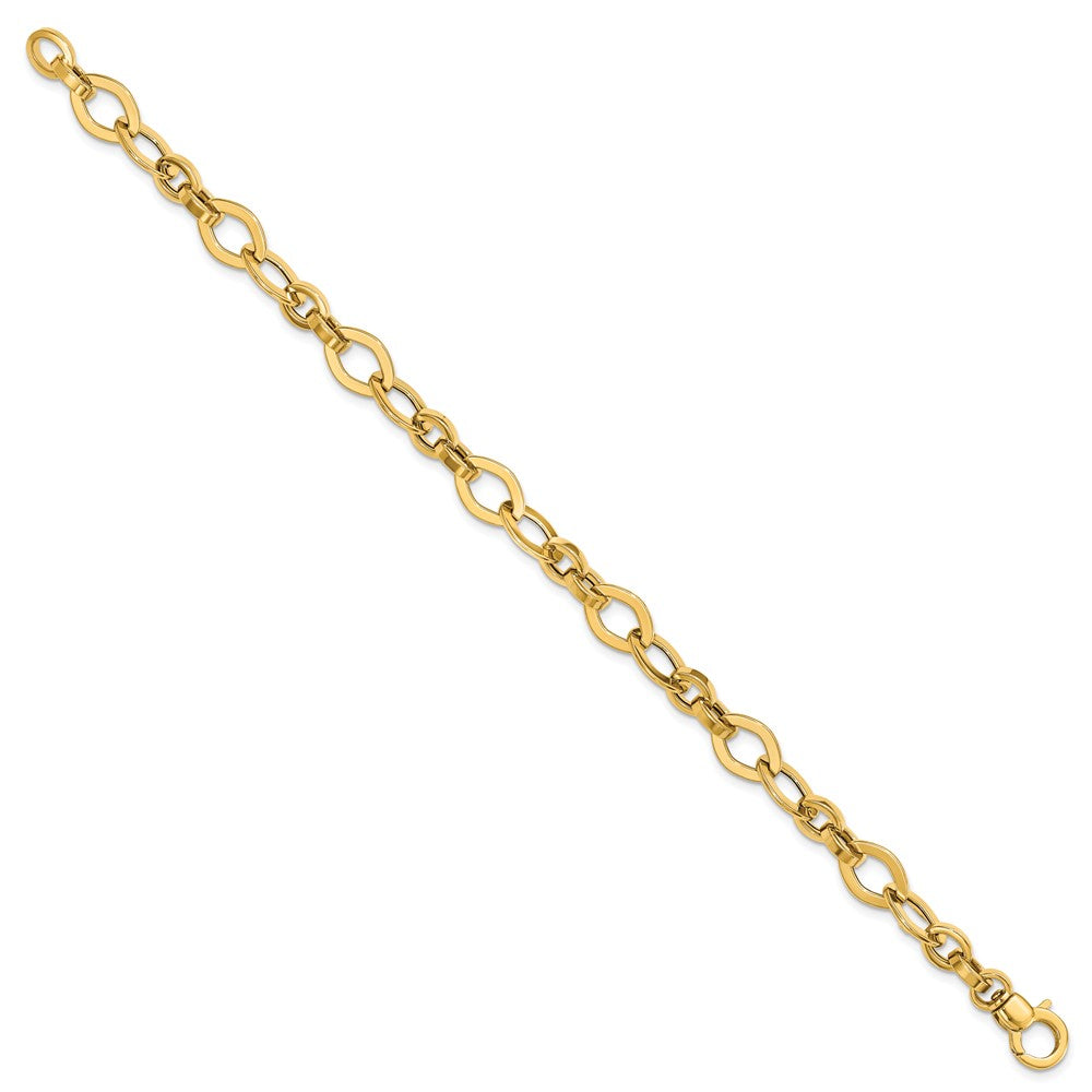 14k Polished Fancy Link Bracelet