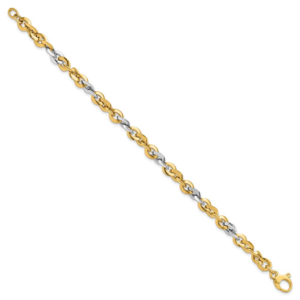 14k Two-Tone Polished Bracelet