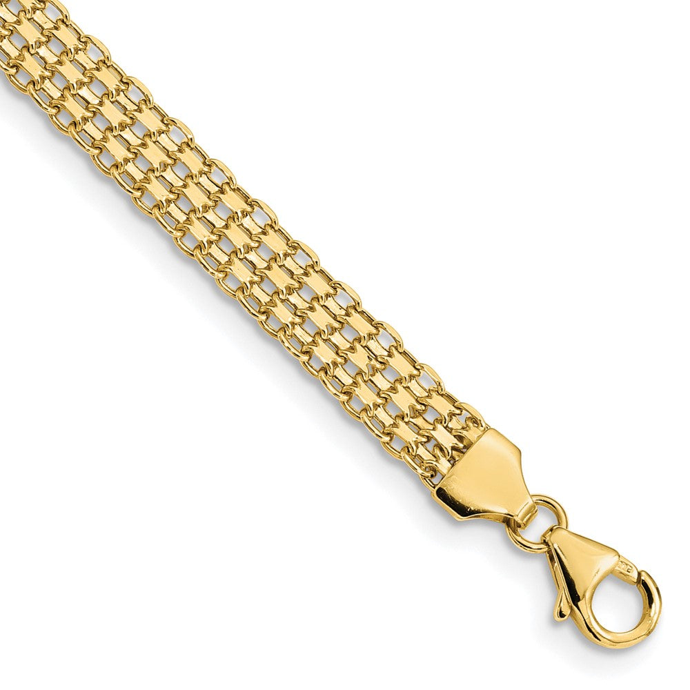 14k Polished Fancy Bismark Link Bracelet