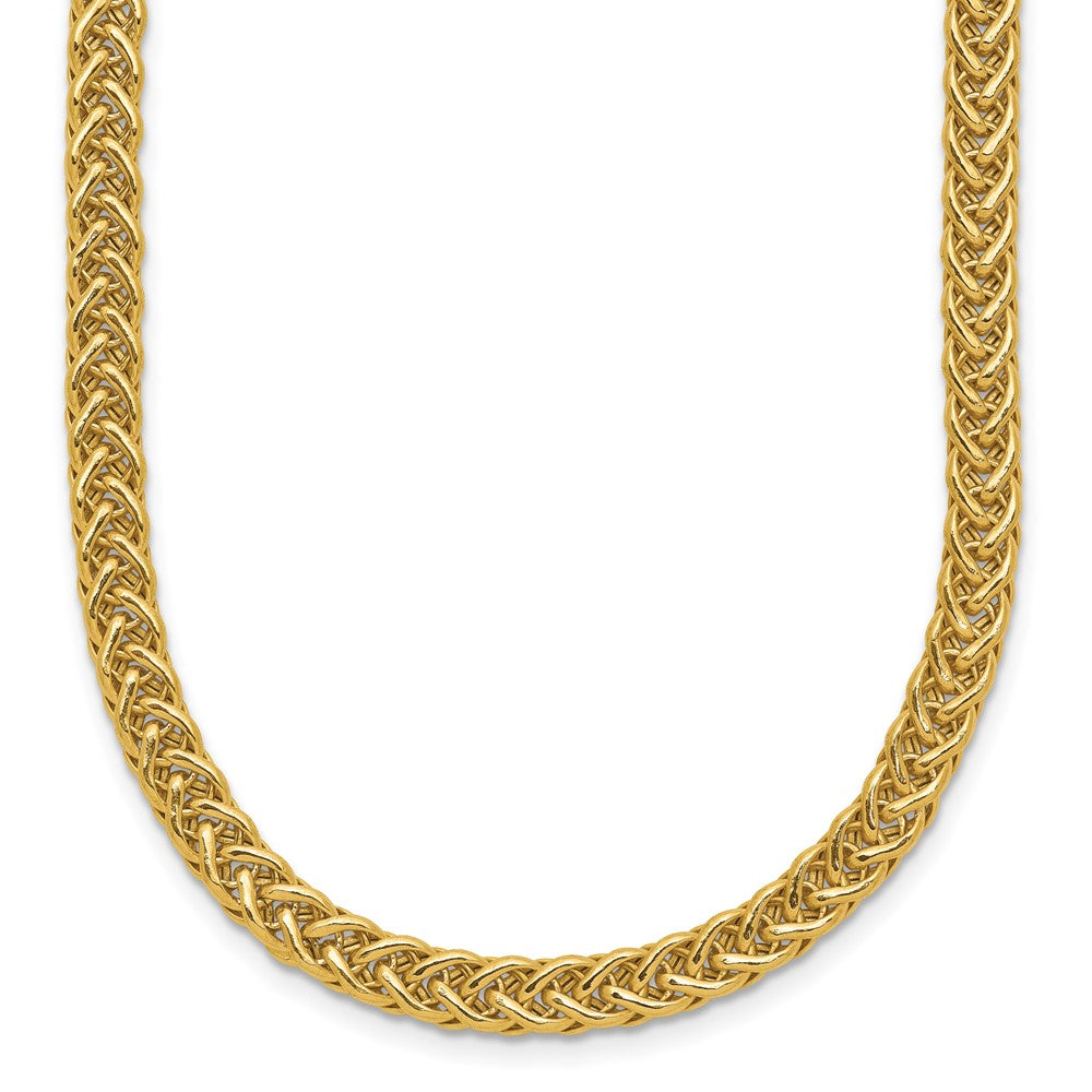 14k Polished Fancy Braided Link Necklace