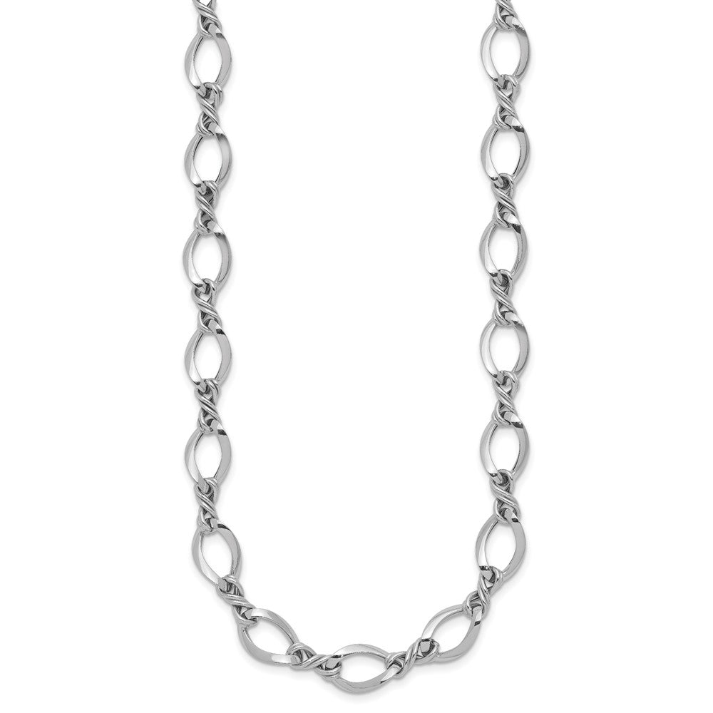 14k White Gold Fancy Link Necklace