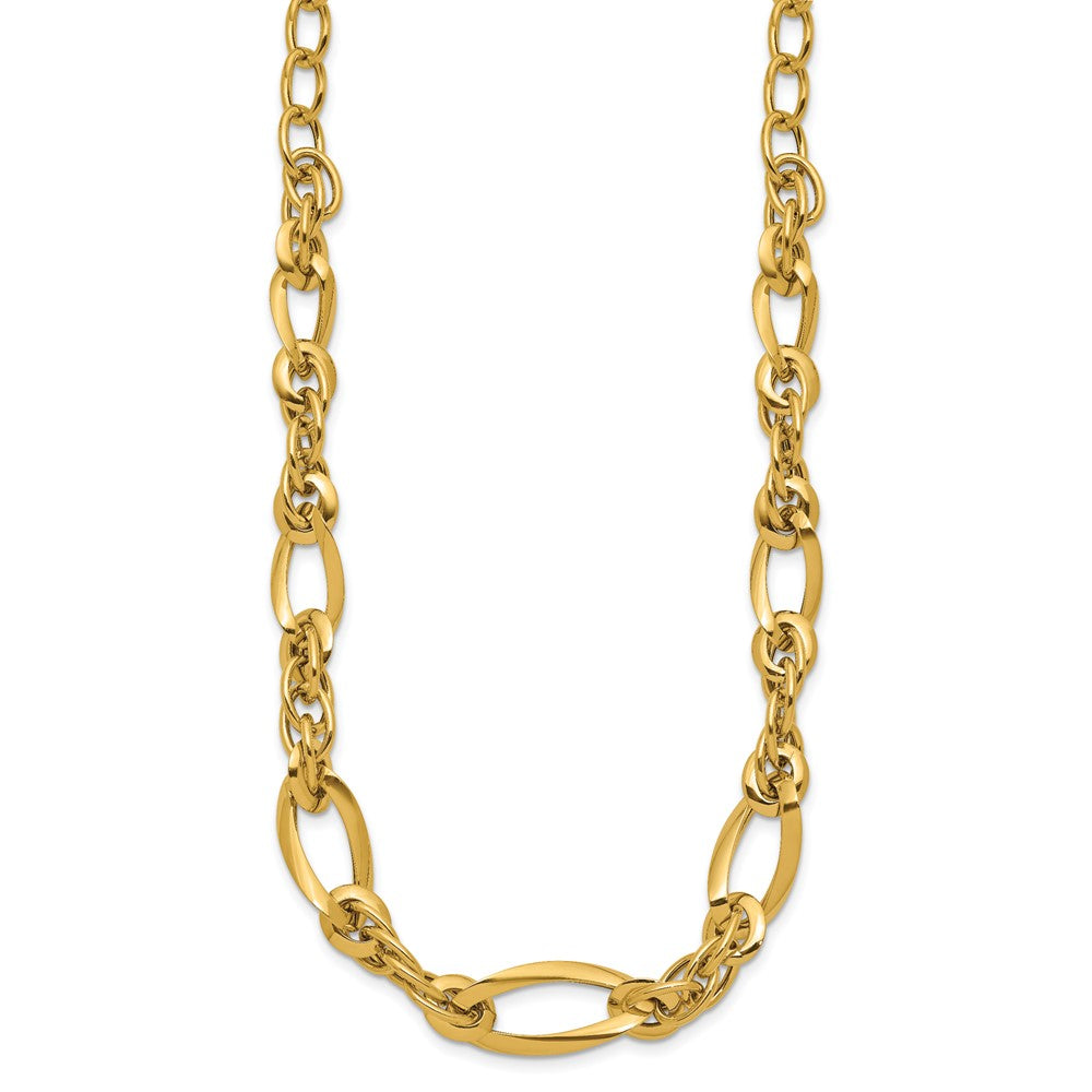 14k Polished Fancy Link Necklace