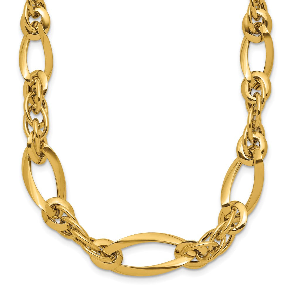 14k Polished Fancy Link Necklace