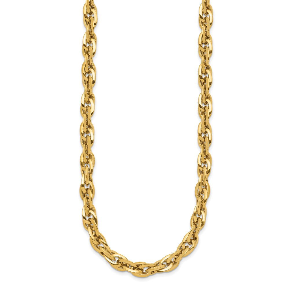 14K Polished Fancy Rope Link Necklace
