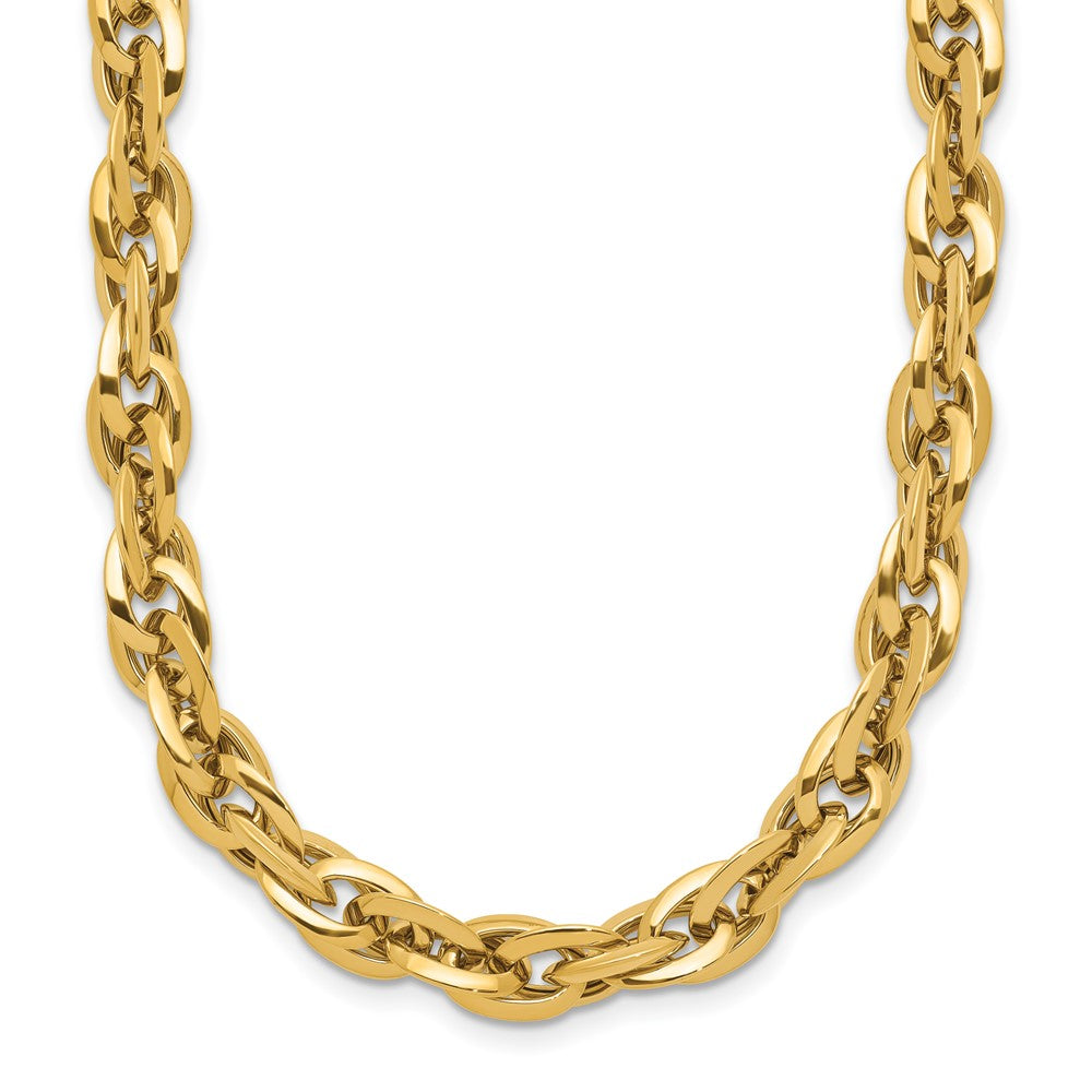 14K Polished Fancy Rope Link Necklace