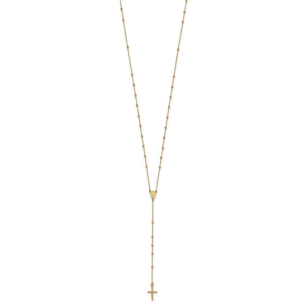 14k Polished Rosary Necklace