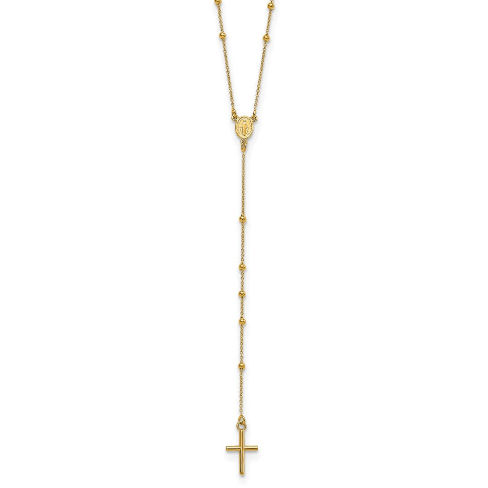 14k Polished Rosary Necklace