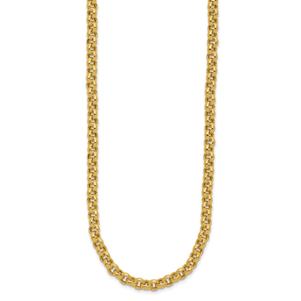 14k Polished Fancy Rolo Link Necklace