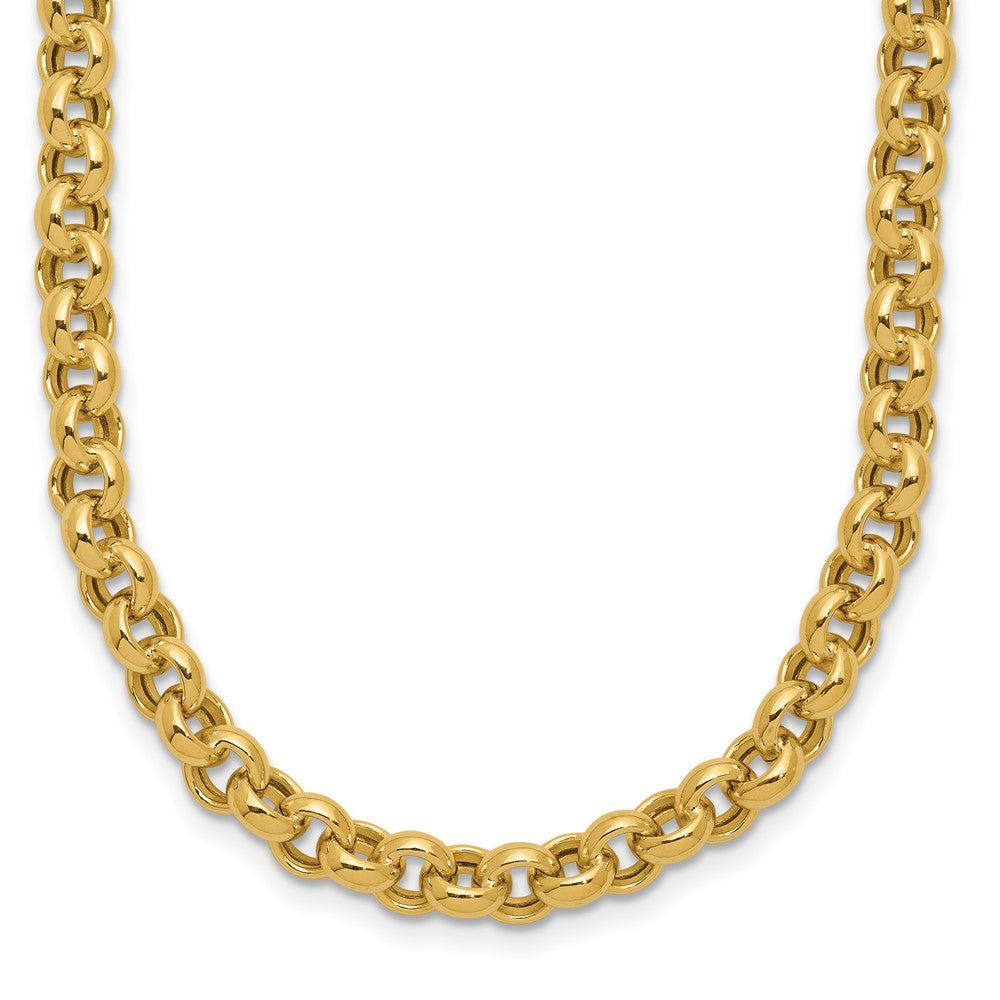 14k Polished Fancy Rolo Link Necklace