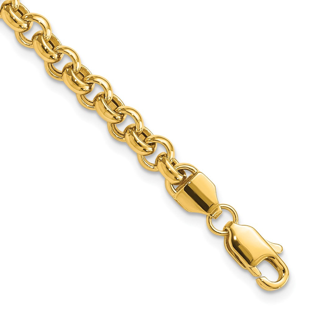 14k Polished Fancy Rolo Link Bracelet