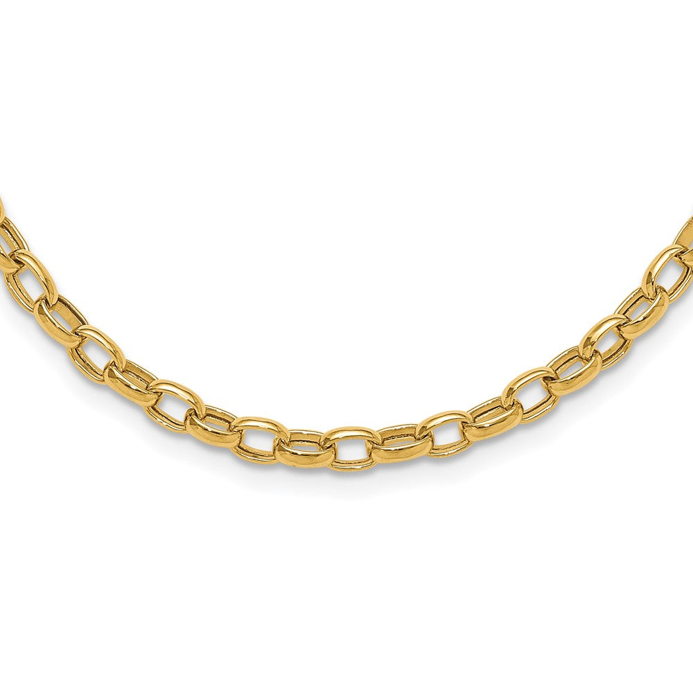 14k Polished Fancy Link Necklace