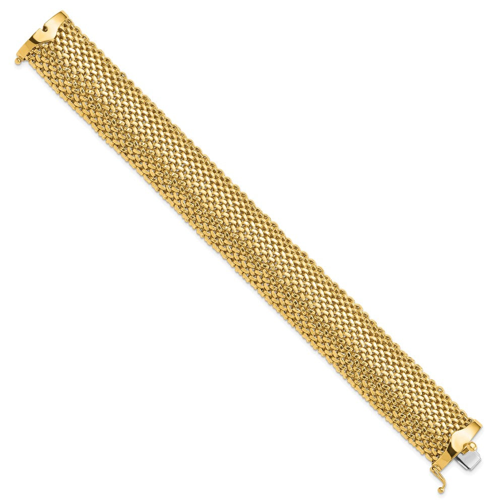 14k Polished Mesh Bracelet