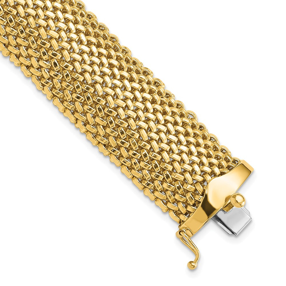 14k Polished Mesh Bracelet