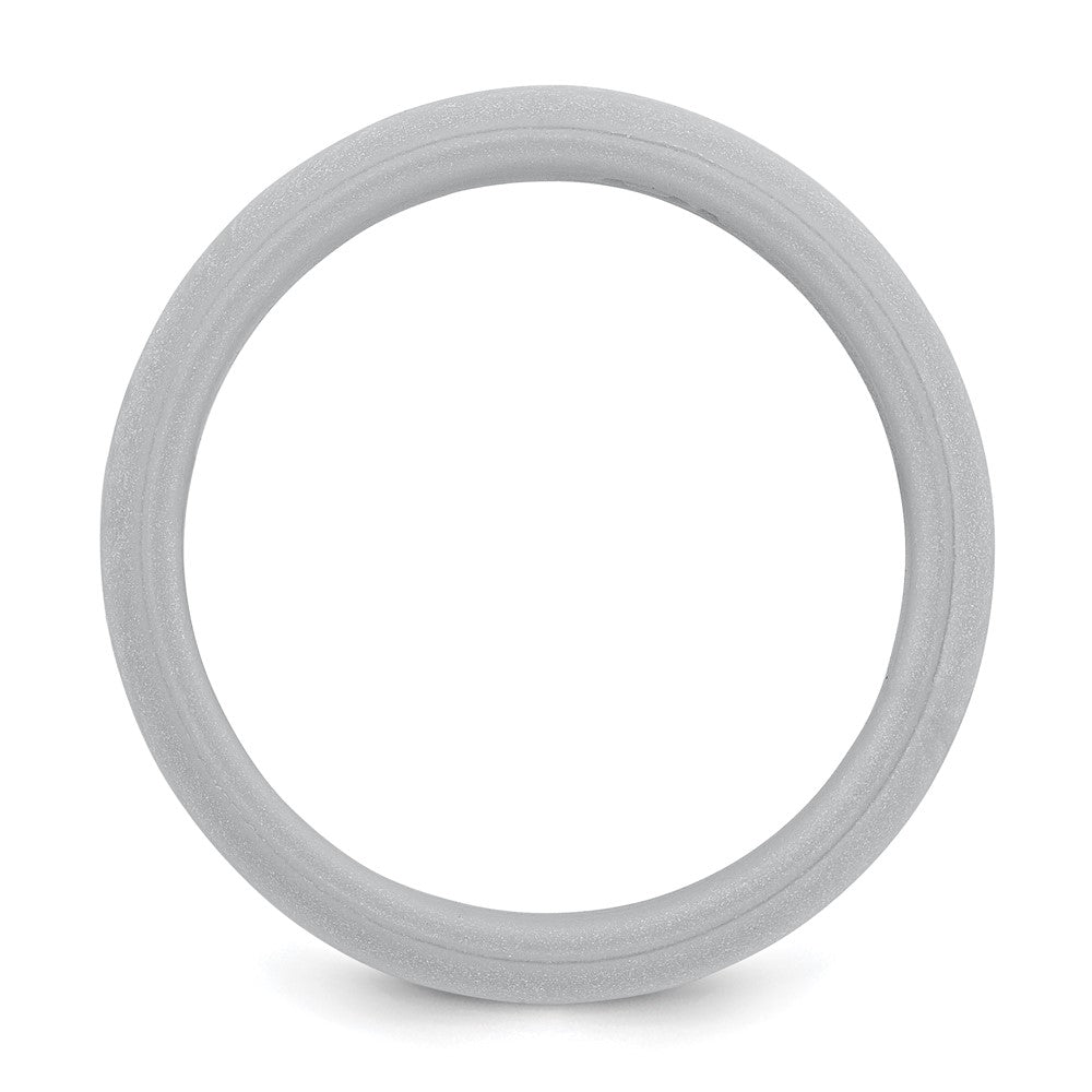 Silicone Silver Metallic Band