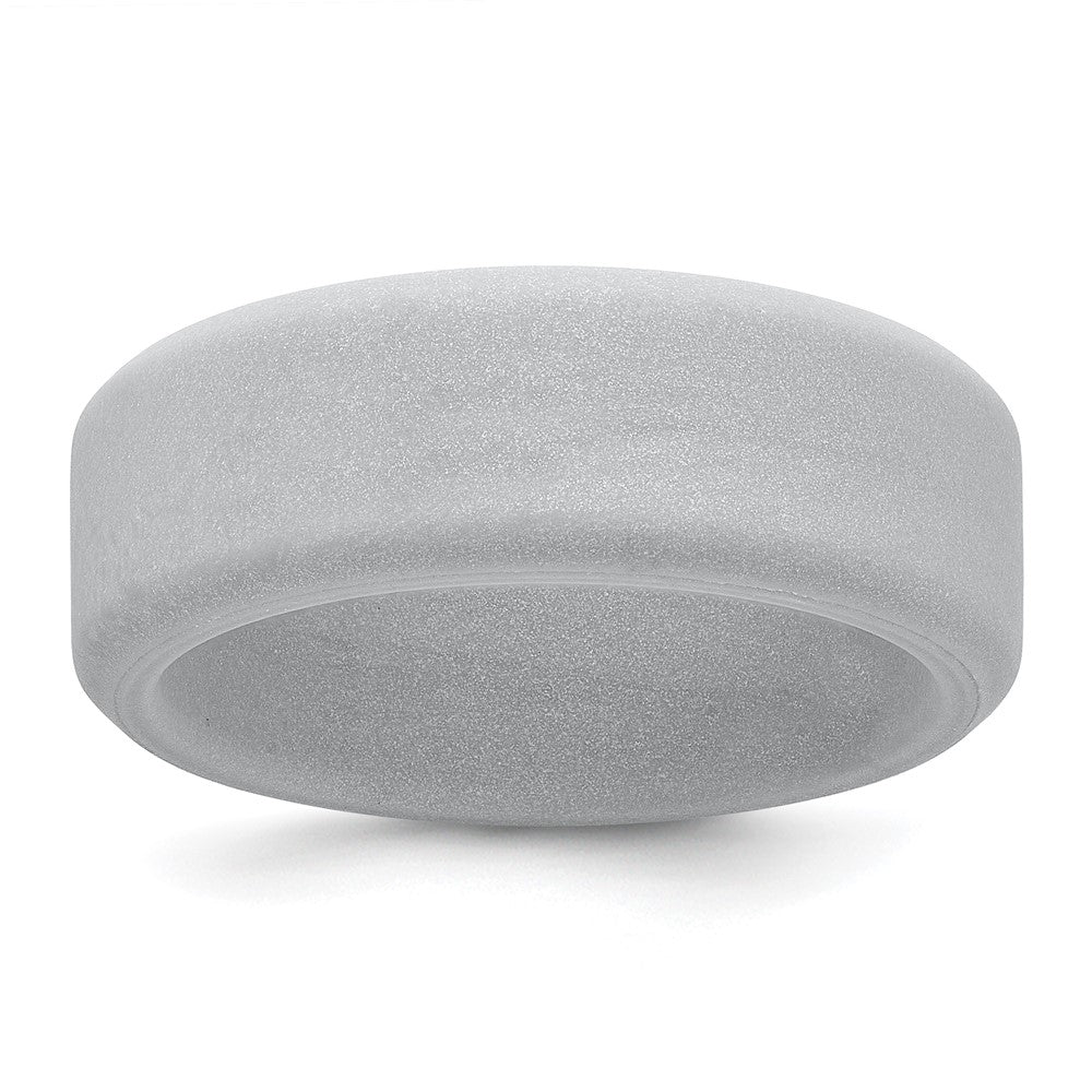 Silicone Silver Metallic Band