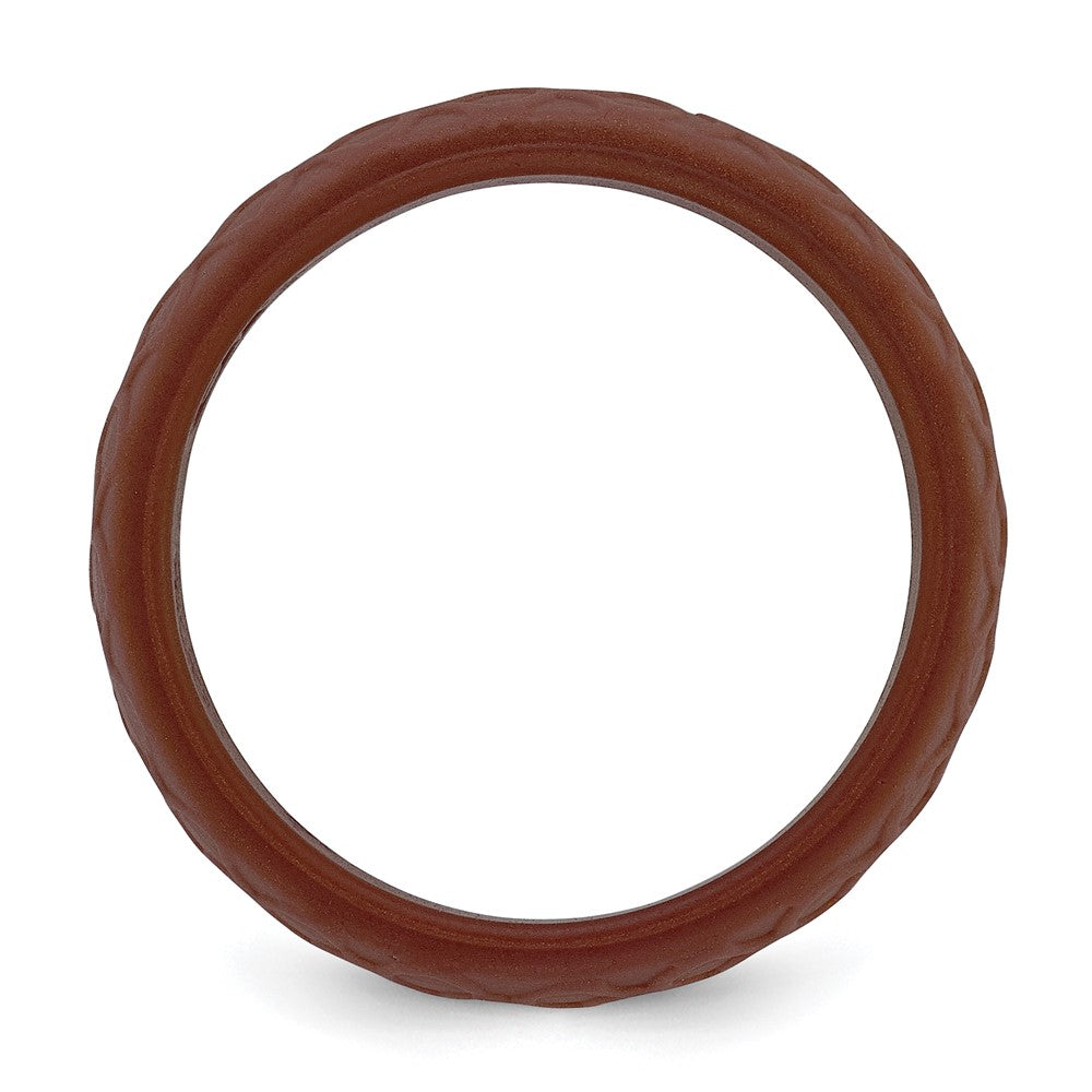 Silicone Metallic Bronze Fish Scale Pattern Band