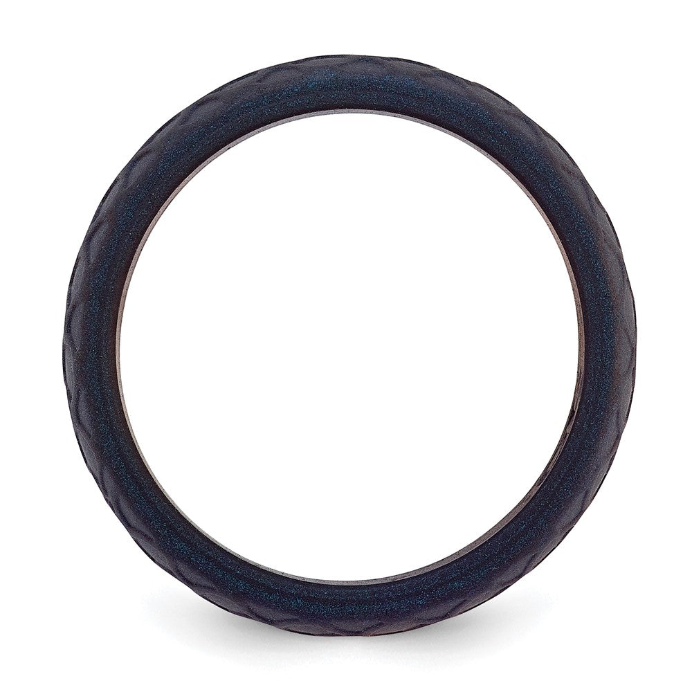 Silicone Dark Blue Fish Scale Pattern Band