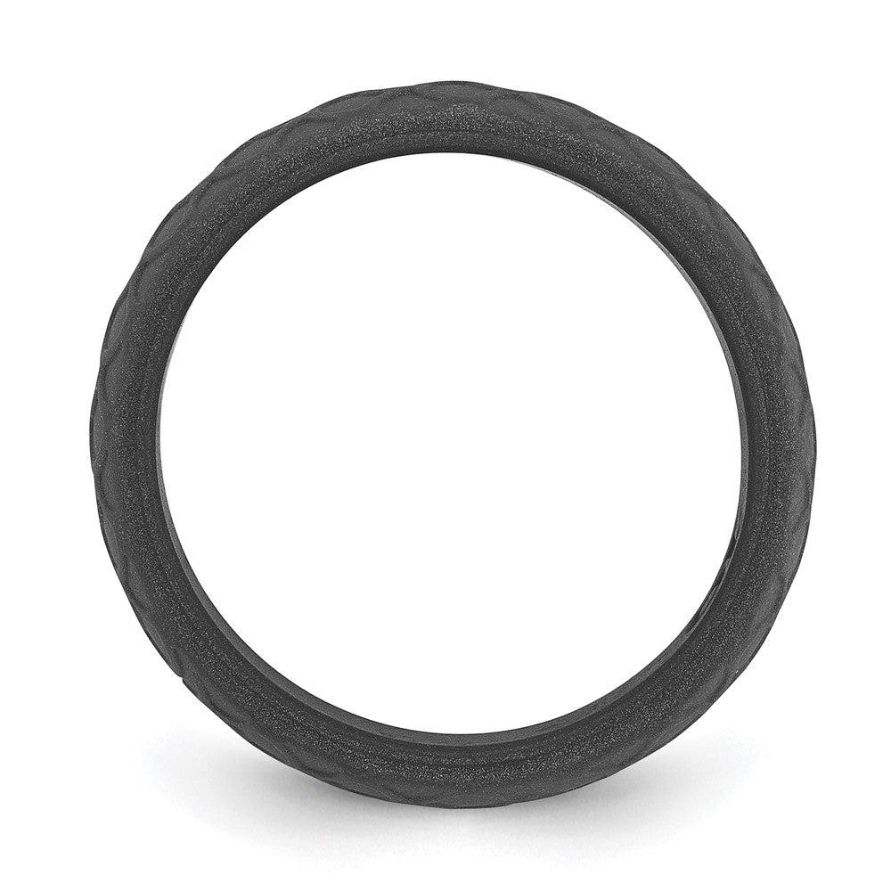 Silicone Dark Gray Fish Scale Pattern Band