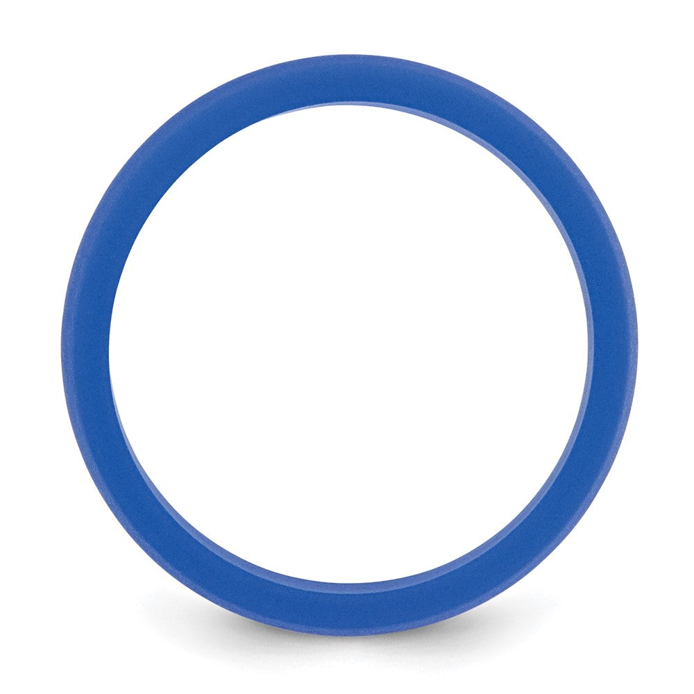 Silicone Blue Flat Edge Band