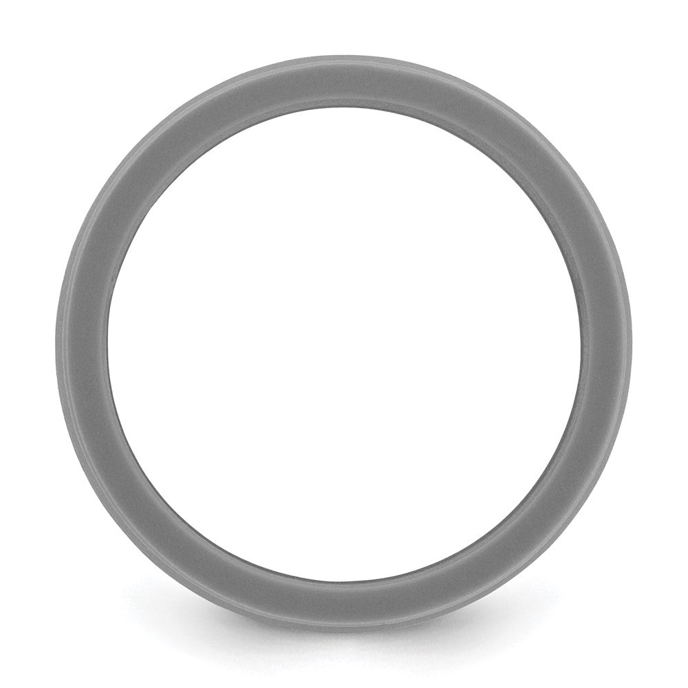Silicone Dark Gray Flat Edge Band