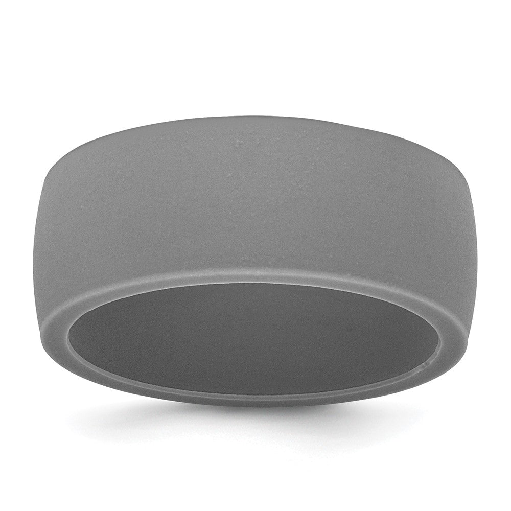 Silicone Dark Gray Flat Edge Band