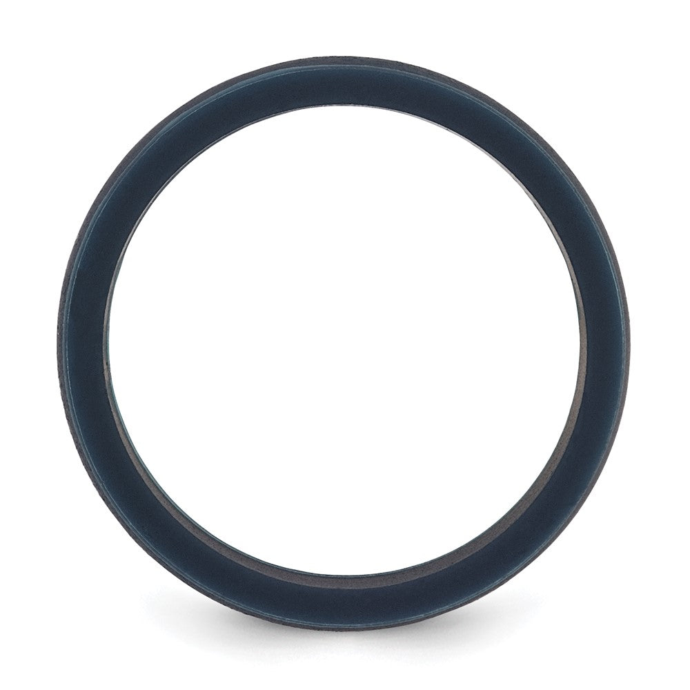Silicone Navy Blue Flat Edge Band
