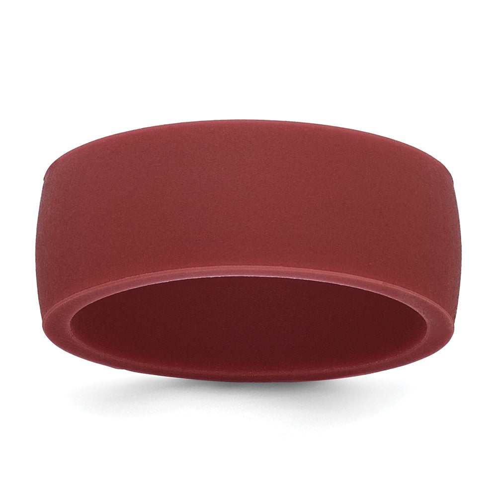 Silicone Dark Red Flat Edge Band