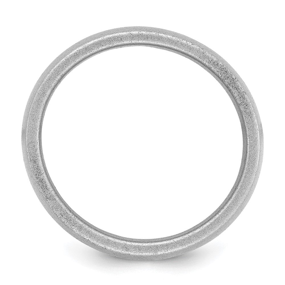 Silicone Metallic Silver Flat Edge Band