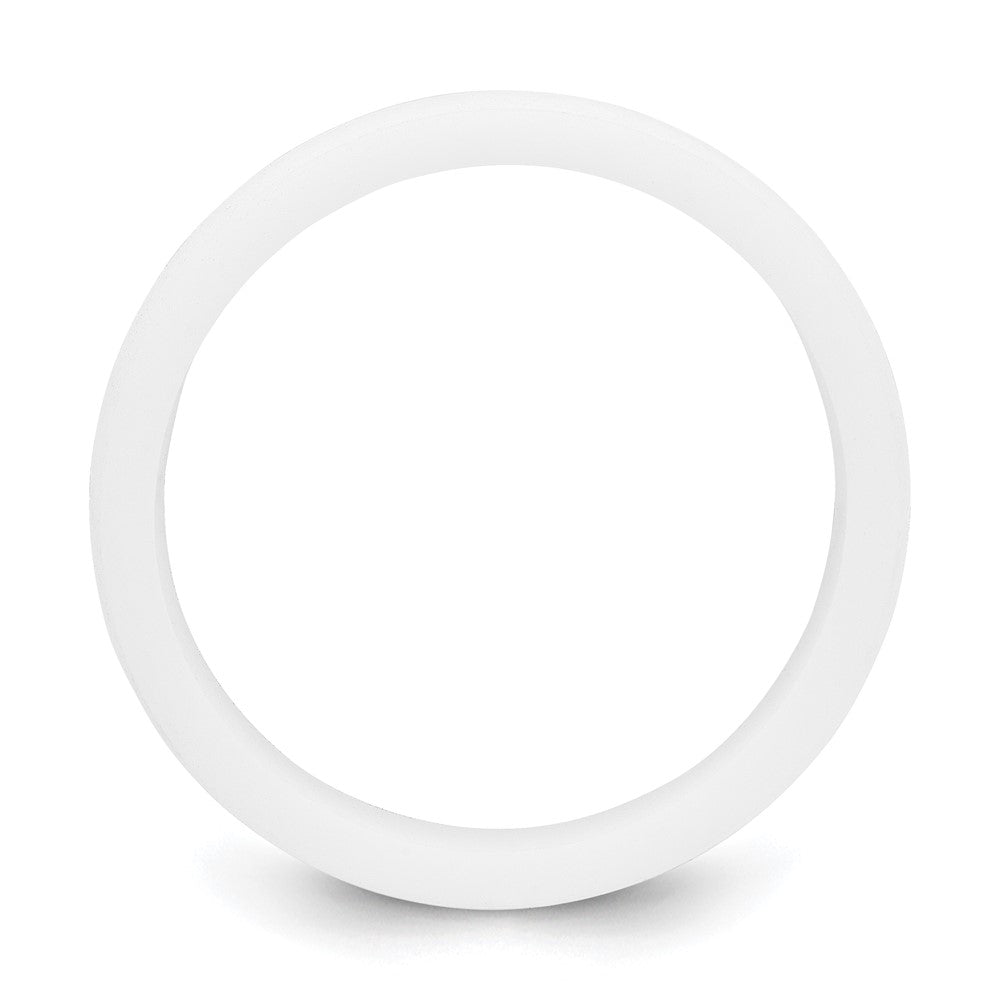 Silicone White Flat Edge Band