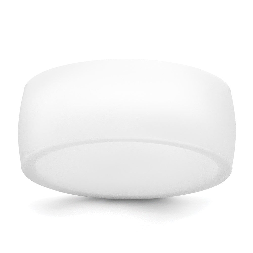 Silicone White Flat Edge Band