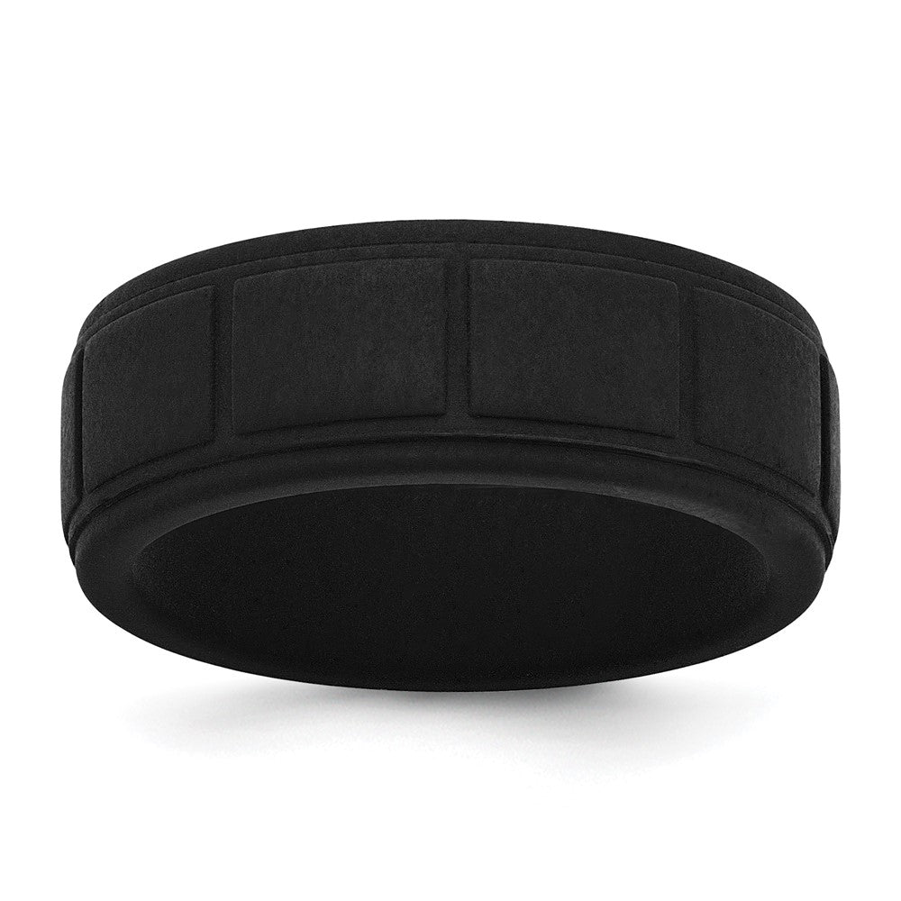 Silicone Black Grid Pattern Band